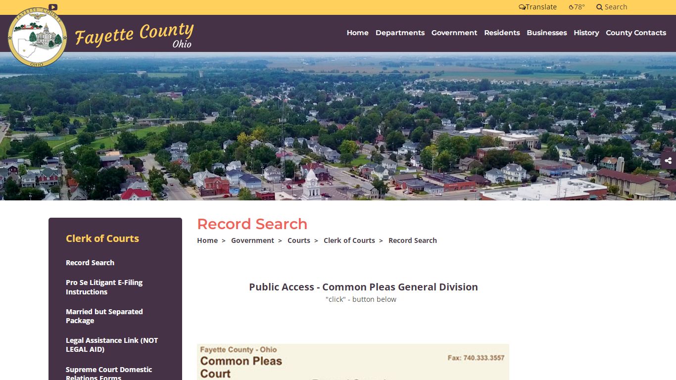 Clerk of Courts - Welcome to Fayette County, Ohio